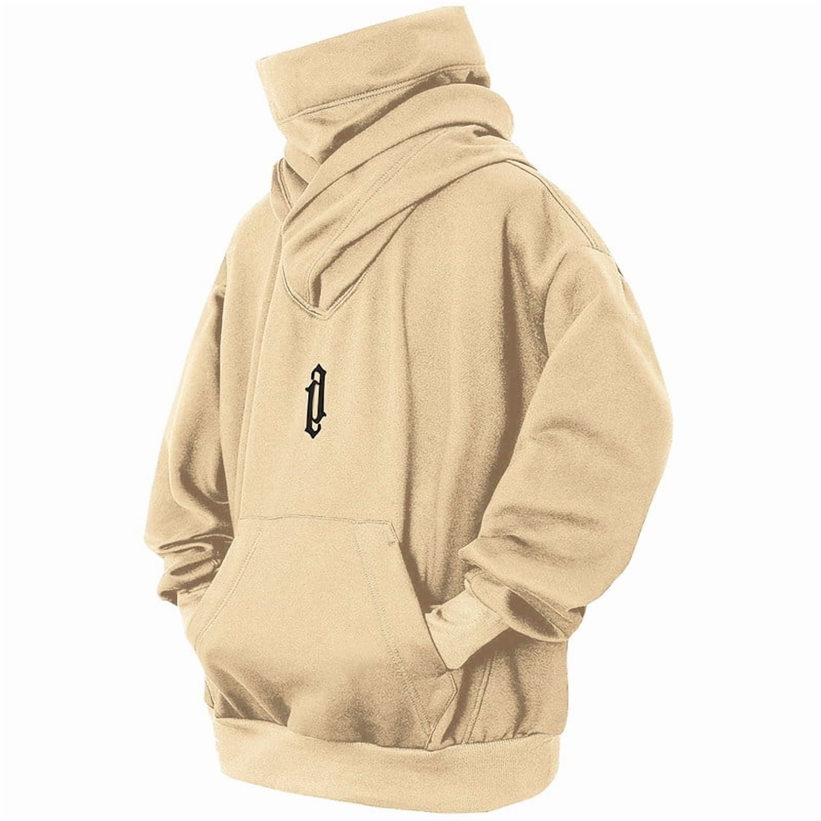 HISITOSA Men's Long Sleeve Fleece Hoodie Lightweight Tech Wear Soft Cotton Pullover Unisex Casual Hooded Sweatshirts