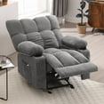 thumbnail image 1 of JONPONY Manual Recliner Chair with Heat Therapy and Massage Function, Heavy Duty Reclining Mechanism Massage Chair, Elderly Single Rocker Sofa with Cup Holders for Bedroom Home Theater,Grey, 1 of 11