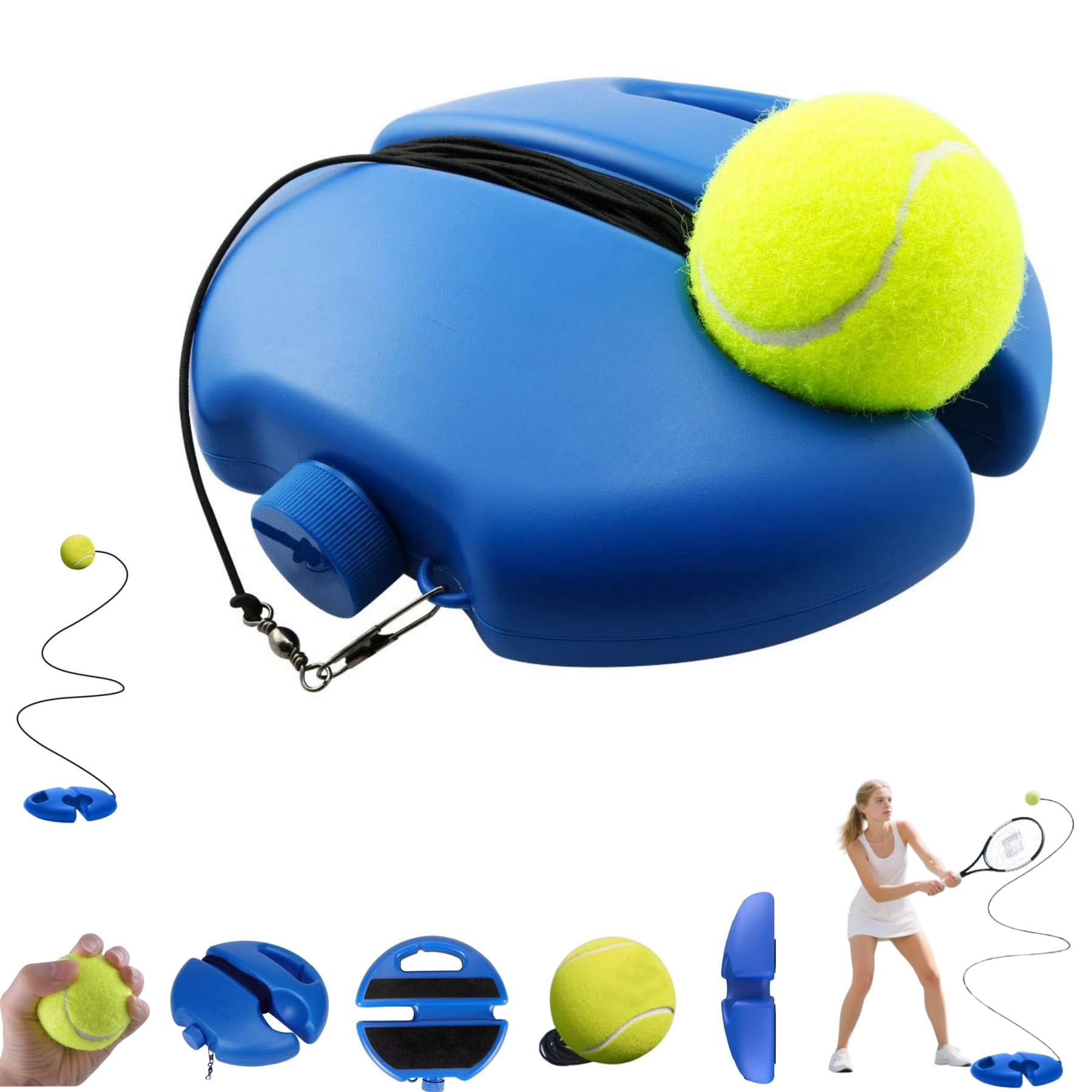 HISKI Tennis Ball Training Baseboard, Tennis Trainer Equipment Set ...