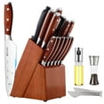 HISSF Kitchen Knife Set 18 Piece German High Carbon Stainless Steel
