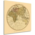 thumbnail image 1 of HISTORIX 1786 Old World Eastern Hemisphere Vintage Map Poster Wall Art Print, 16 x 16 Inch, 1 of 6