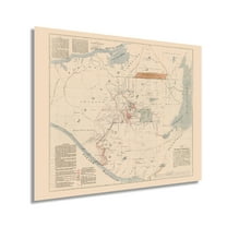 HISTORIX 1895 Guatemala Map Vintage Poster Wall Art Print, 24 x 30 Inch