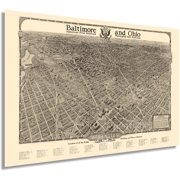 HISTORIX 1923 Washington DC Vintage Map Poster Wall Art Print, 24 x 36 Inch