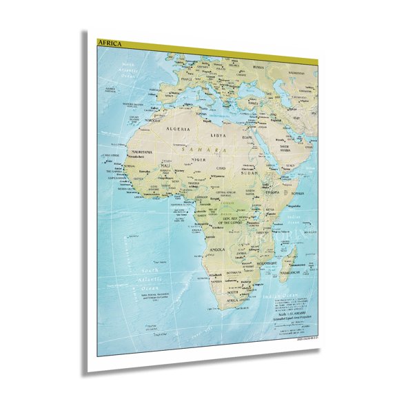 HISTORIX 2021 Map of Africa Poster Wall Art Print, 24 x 30 Inch