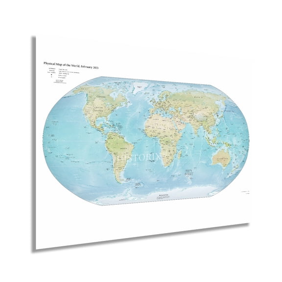 HISTORIX 2021 Map of the World Poster Wall Art Print, 18 x 24 Inch