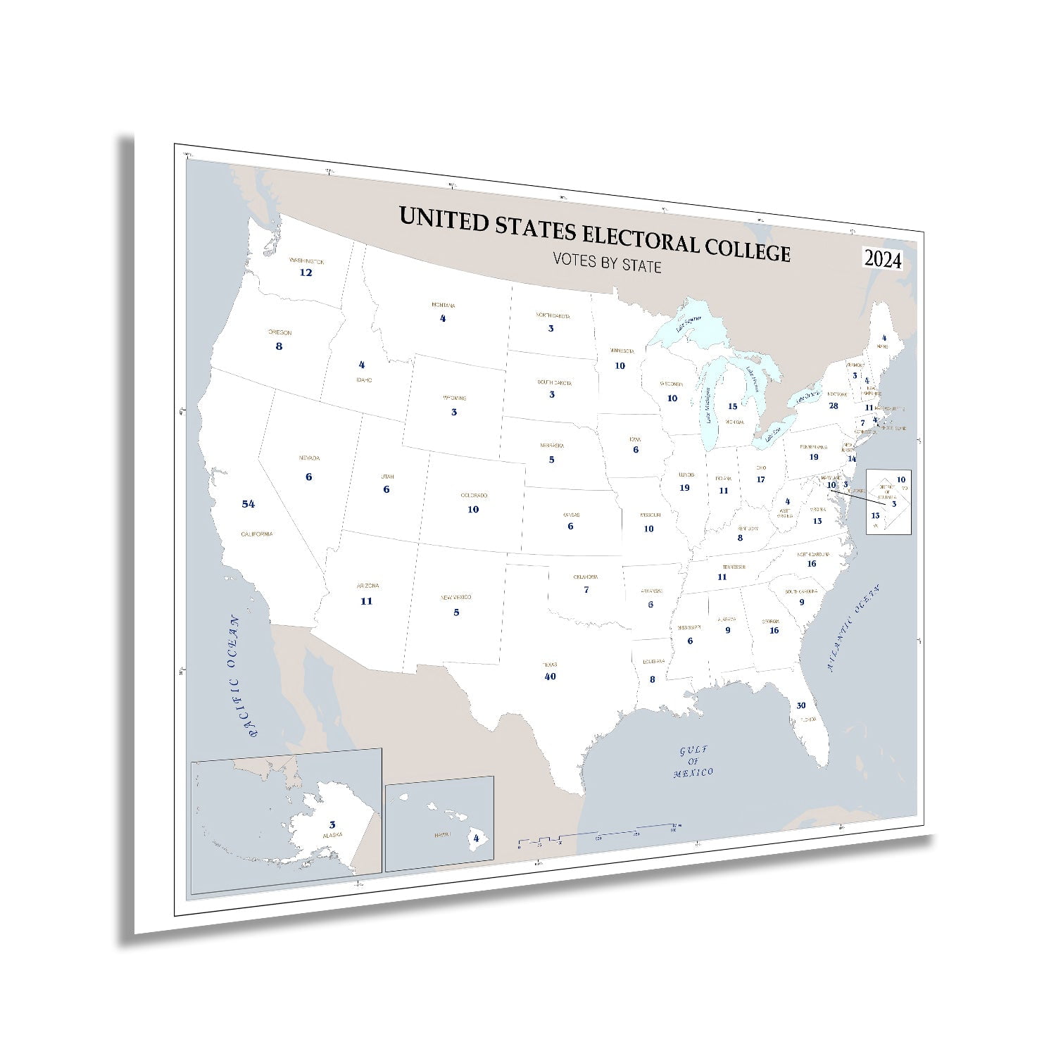 Historix 2024 Updated United States Electoral College Votes By State