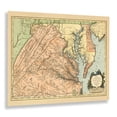 thumbnail image 1 of HISTORIX Vintage 1757 Virginia and Maryland Map Print - Vintage Map of Virginia & Maryland Poster - Carte de la Virginie et du Maryland, 1 of 7