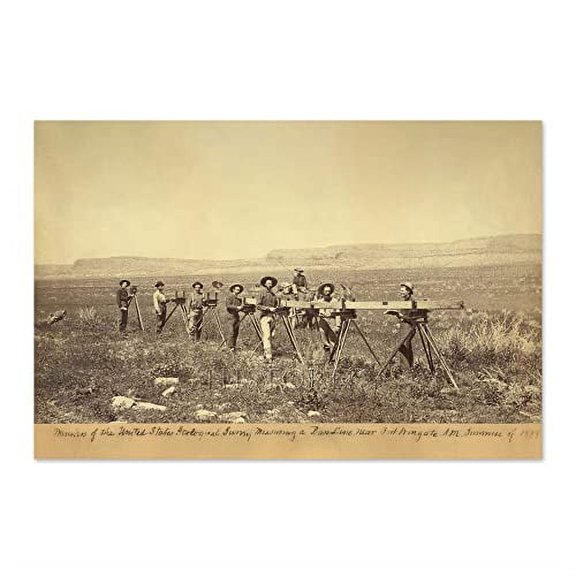 HISTORIX Vintage 1883 United States Geological Survey Members Photo Print - 8x12 Inch US Geological Survey Members Near Fort Wingate New Mexico Poster