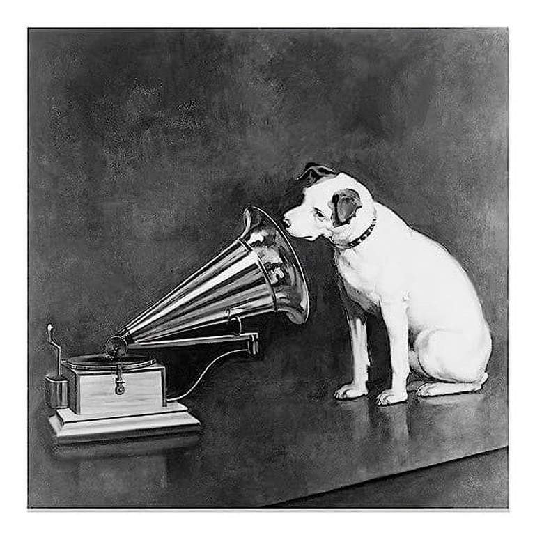 HISTORIX Vintage 1898 Nipper the Dog Photo Print - 12x12 Inch