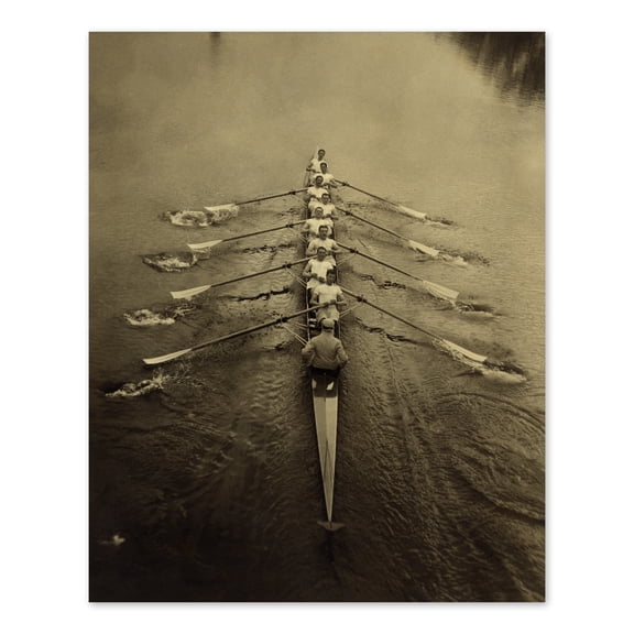 HISTORIX Vintage 1910 Cambridge University Rowing Club Photo Print - Vintage Photo of University of Cambridge Rowing Team Poster Wall Art