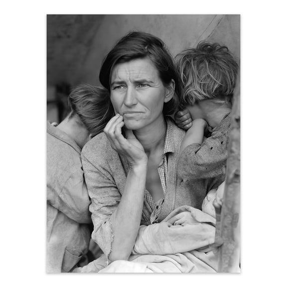 HISTORIX Vintage 1936 Florence Owens Thompson Photo Print - Old Photo of Florence Owens Thompson Migrant Mother Print Wall Art Poster