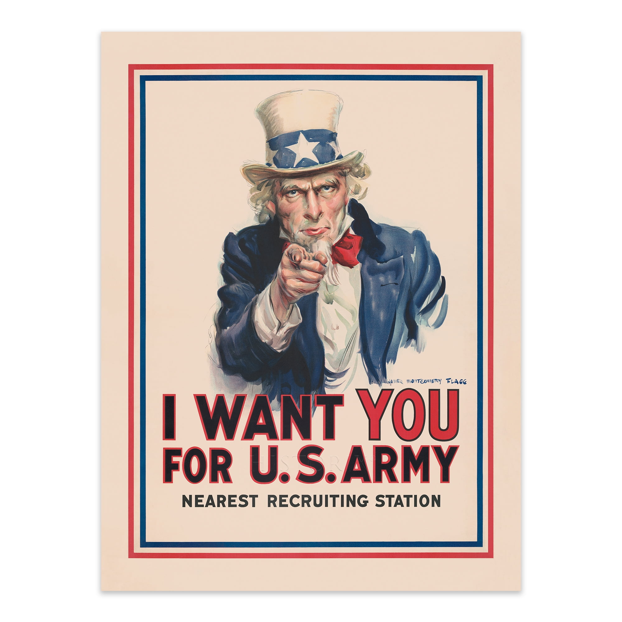 HISTORIX Vintage 1917 Uncle Sam I Want You Poster Matte - Vintage