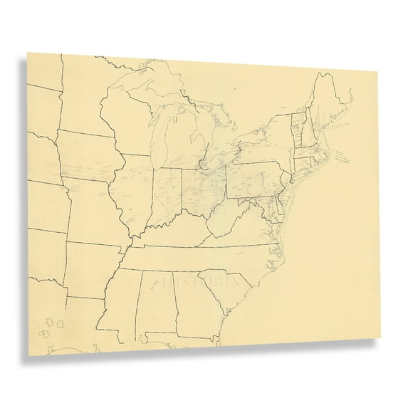 HISTORIX Vintage 1941 Underground Railroad Map of the United States - Vintage Underground Railroad Map of United States Wall Art Poster