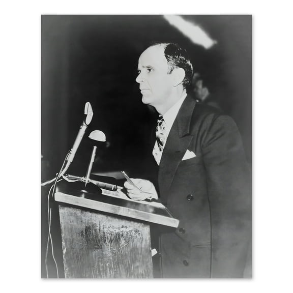 HISTORIX Vintage 1950 William Branham Photo Print - Old Photo of WIlliam Branham Preaching at Sam Houston Coliseum - William Branham Poster