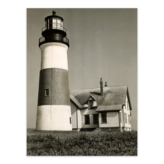 HISTORIX Vintage 1953 Sankaty Lighthouse Poster Photo - Vintage Photo of Sankaty Head Lighthouse Siasconset Nantucket Wall Art Print