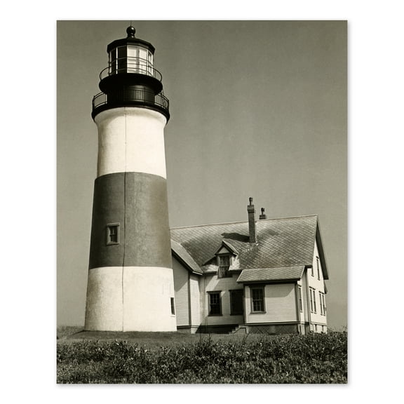 HISTORIX Vintage 1953 Sankaty Lighthouse Poster Photo - Vintage Photo of Sankaty Head Lighthouse Siasconset Nantucket Wall Art Print