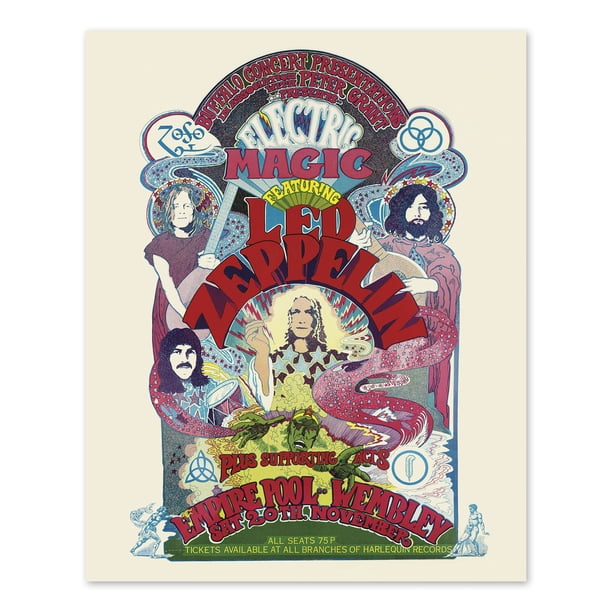 HISTORIX Vintage 1971 Led Zeppelin Poster Matte - Vintage Poster