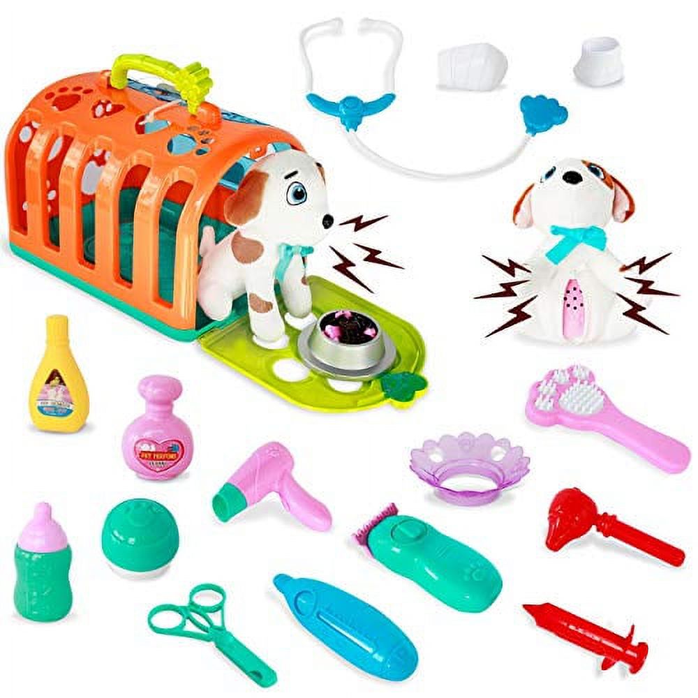 HISTOYE Vet Pet Set Veterinarian Doctor Kit for Kids Toy Dogs for