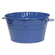 HIT 6055E B 15.5 x 10 in. Enameled Galvanized Steel Planter & Tub, Blue