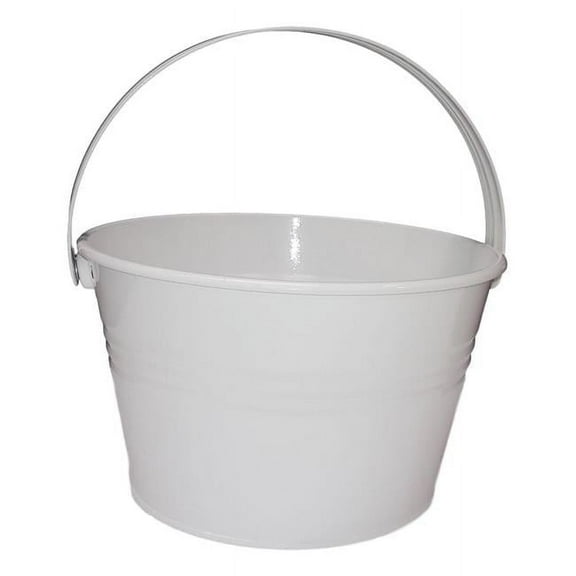 HIT 8311E W Enameled Galvanized Steel Fun Pail-Bucket-Planter