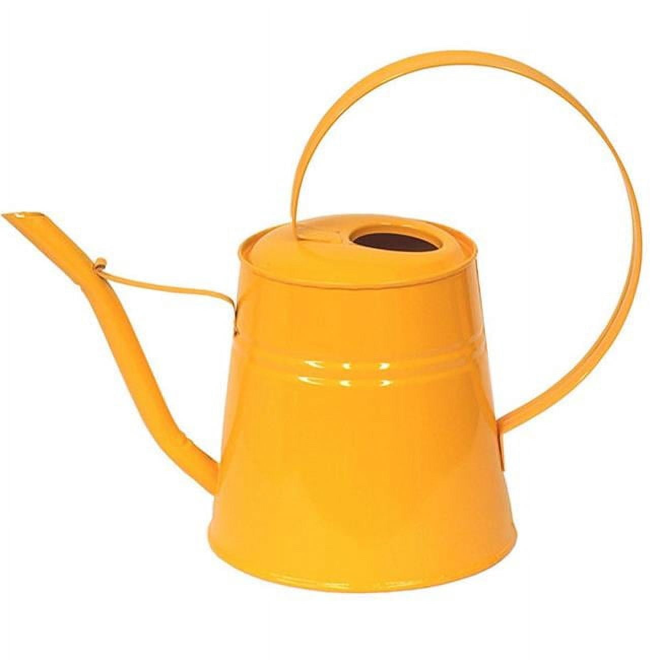 HIT 8557E SAFF 0.75 gal Enameled Galvanized Steel Watering Can, Saffron