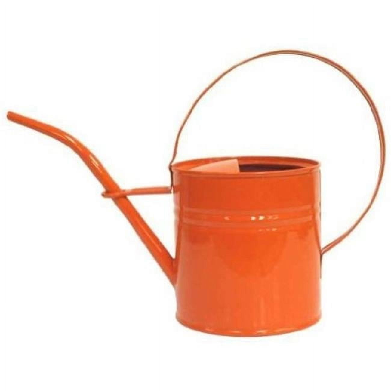 HIT 8557E TA 0.75 gal Enameled Galvanized Steel Watering Can, Tangerine