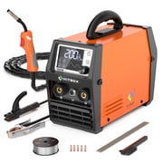 HITBOX 200A 4-in-1 MIG TIG Welder, 110V/220V Dual Voltage, Synergic Portable Welding Machine