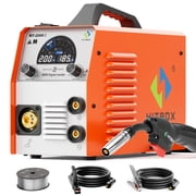 HITBOX MIG Welder MT2000II 200 Amps, 4-in-1 Gas & Flux Core, Stick & Lift TIG, 110V/220V Dual Voltage, 1-Pack