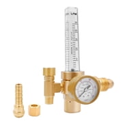 HITBOX 3500 Psi Welding Gas Flow Meter Regulator with CGA-580 Inlet, 0-25 LPM Flow Range, 9/16-18 RH Outlet