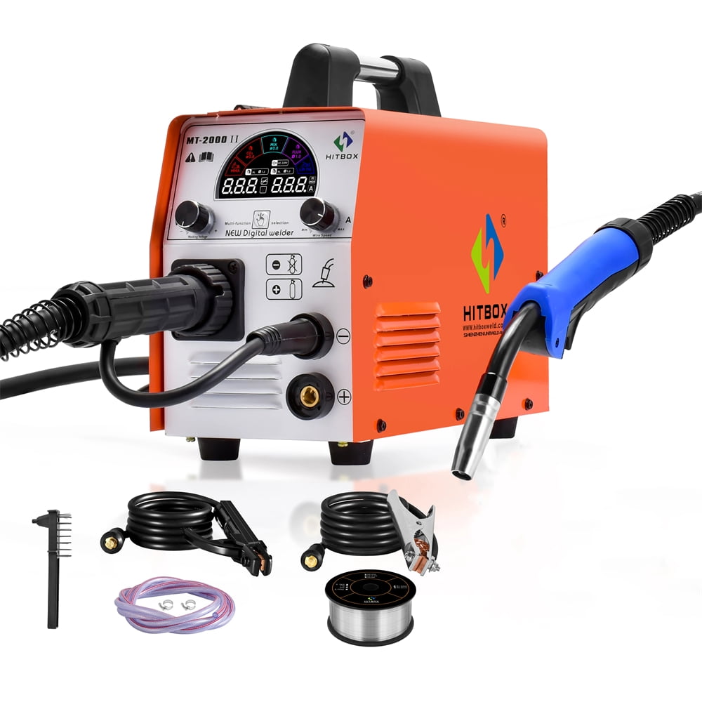 HITBOX MIG-200 5 in 1 Semi-Automatic Welding Machine MMA/Gas MIG/Gasless MIG/LIFT TIG/STICK FLUX CORED Soldering IGBT Inverter