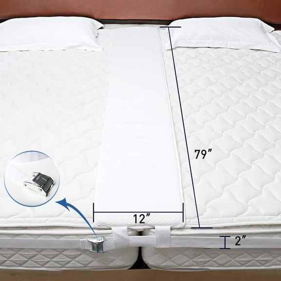 HITOMEN Bed Bridge, Twin to King Bed Converter Kit, Bed Gap Filler with Strap, Mattress Connector
