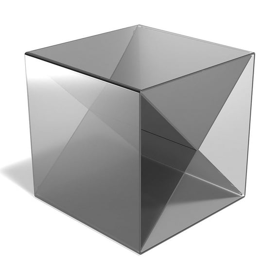 HITOUCH BUSINESS SERVICES 6" Plastic Desk Shelf Smoke TR58202