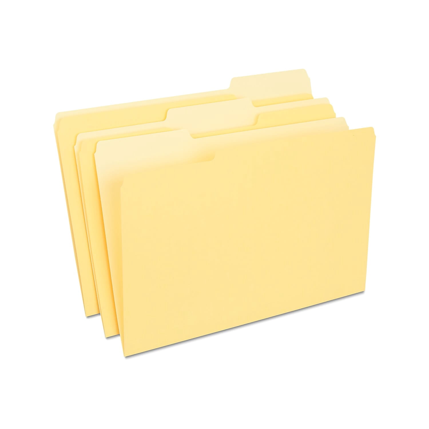 HITOUCH BUSINESS SERVICES File Folder 1/3 Cut Legal Size Yellow 100/Box TR224576/224576