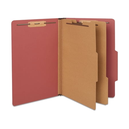 HITOUCH BUSINESS SERVICES Recycled Classification Folder 2-Dividers 2.5" Exp Legal Size Red 20/BX