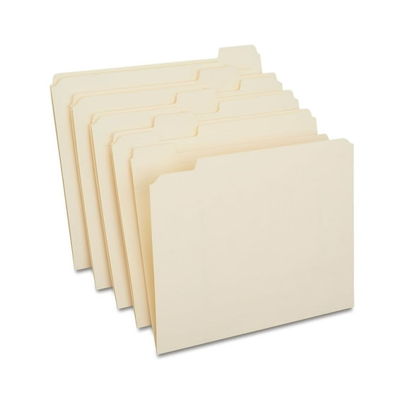 HITOUCH BUSINESS SERVICES Reinforced File Folders 1/5 Cut Letter Size Manila 100/Box TR509000/509000