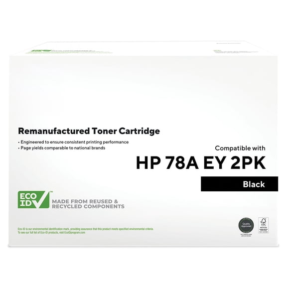 HITOUCH BUSINESS SERVICES Reman Black Extra High Yld Toner Cart. Replacement for HP 78A 2/PK