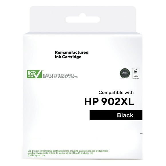 HITOUCH BUSINESS SERVICES Reman Black High Yield Ink Cartridge Replacement for HP 902XL TRT6M14AN