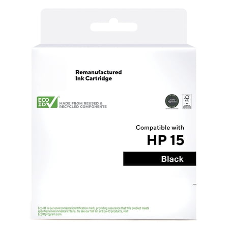 HITOUCH BUSINESS SERVICES Reman Black Standard Yield Ink Cartridge Replacement for HP 15 TRC6615DN