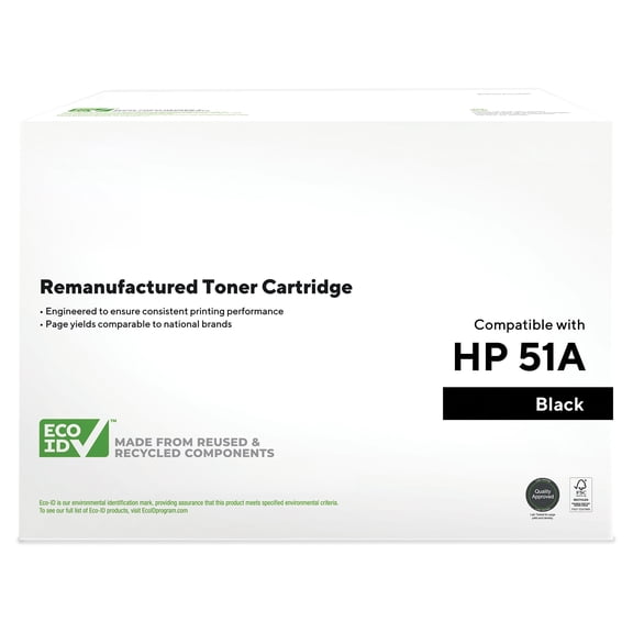 HITOUCH BUSINESS SERVICES Reman Black Standard Yield Toner Cartridge Replacement for HP 51A TRQ7551A