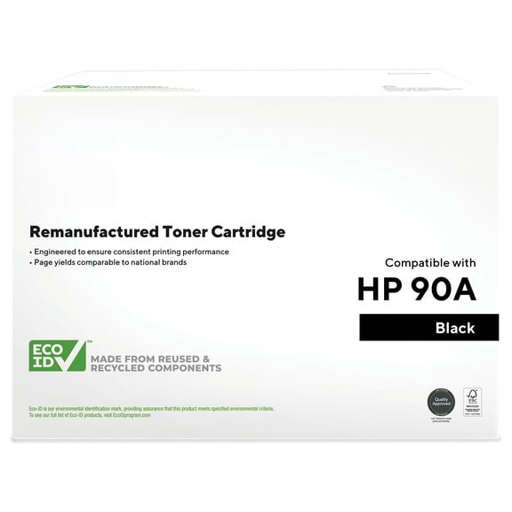 HITOUCH BUSINESS SERVICES Reman Black Standard Yield Toner Cartridge Replacement for HP 90A TRCE390A