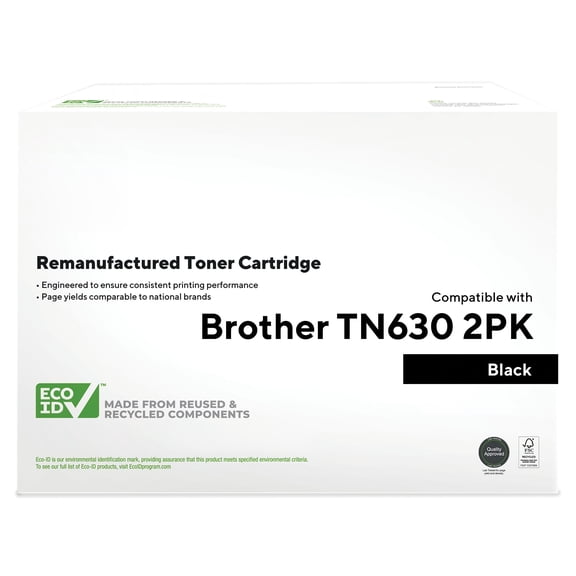 HITOUCH BUSINESS SERVICES Reman Black Std Yld Toner Cart. Replacement for Brother TN630 2/PK