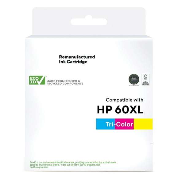 HITOUCH BUSINESS SERVICES Reman Tri-Color High Yield Ink Cartridge Replacement for HP 60XL TRCC644WN