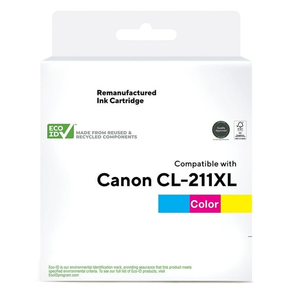 HITOUCH BUSINESS SERVICES Reman Tri-Color High Yld Ink Cartridge Replacement for Canon CL-211XL