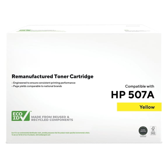 HITOUCH BUSINESS SERVICES Reman Yellow Standard Yield Toner Cartridge Replacement for HP 507A