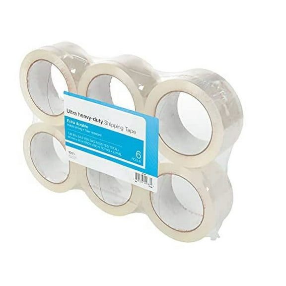 HITOUCH BUSINESS SERVICES Ultra Heavy Duty Shipping Tape 1.88"W x 54.6 Yards Clear 6 Rolls 52196