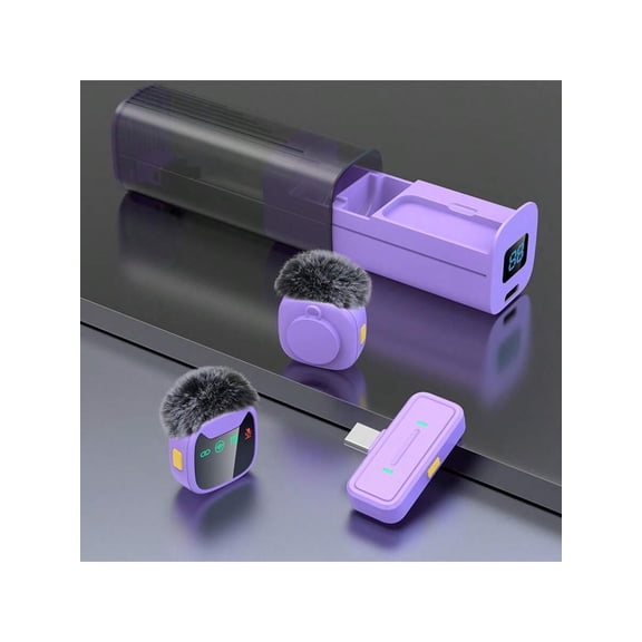 HITOZON Mini Pro Wireless Lavalier Mic with Charging Case for iPhone iPad Android, Noise Cancelling, Magnetic Clip, Long Battery for Vlogging, Teaching, Interviews, Podcasts