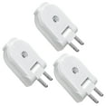 thumbnail image 1 of HITRENDS 3PCS Replacement Male Power Plug 2 Prong, Extension Cord Rotatable Plug Replacement 250V/10A, White, 1 of 6