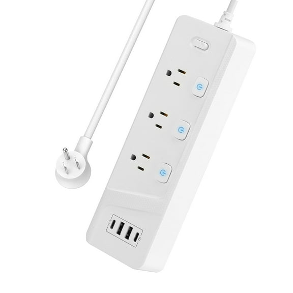 HITRENDS Surge Protector Power Strip - 6 AC Outlet 6ft Extension Cord, 4 USB Ports for Home Office