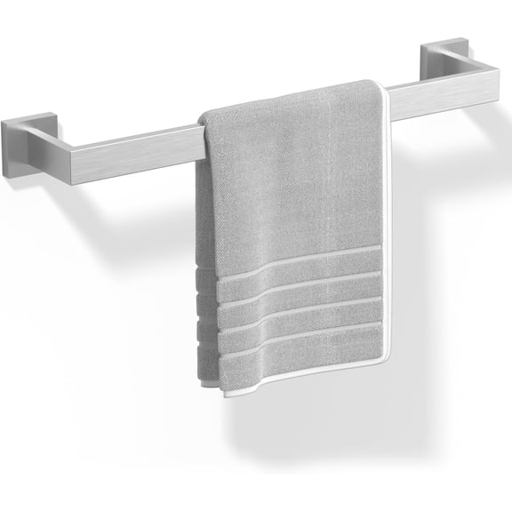 HITSLAM Bath Towel Bar, 18 Inch Rack for Bathroom Wall Mounted, SUS304 Stainless Steel Holder with Hardware Accessories, Brushed Nickel