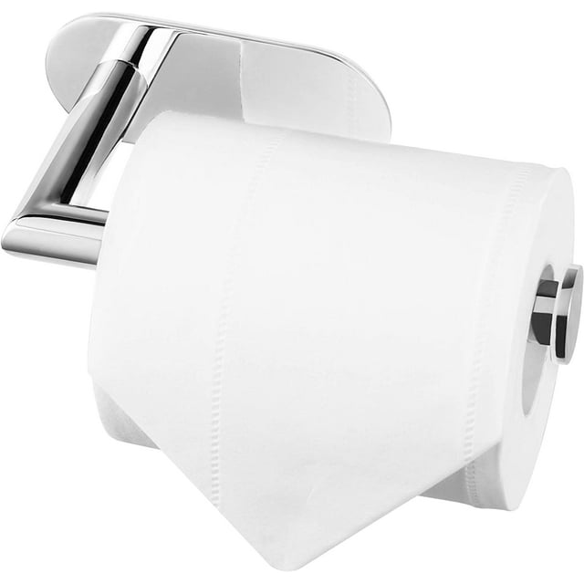 HITSLAM Chrome Toilet Paper Holder Self Adhesive, Stainless Steel